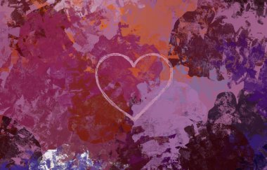 Soyut arka plan sanatı. 2D çizim. Etkileyici yağlı boya resim. Tuvalde fırça darbeleri. Modern sanat. Çok renkli arkaplan. Çağdaş sanat. İfade. Sanatsal dijital palet.