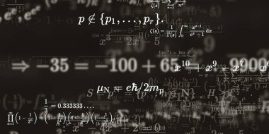 Formüllü matematik arkaplanı, kusursuz illüstrasyon   