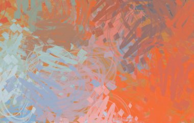 Soyut arka plan sanatı. 2D çizim. Etkileyici yağlı boya resim. Tuvalde fırça darbeleri. Modern sanat. Çok renkli arkaplan. Çağdaş sanat. İfade. Sanatsal dijital palet.