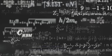 Formüllü matematik arkaplanı, kusursuz illüstrasyon   