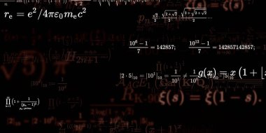 Formüllü matematik arkaplanı, kusursuz illüstrasyon   