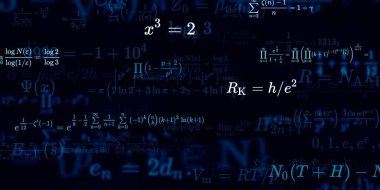 Formüllü matematik arkaplanı, kusursuz illüstrasyon   