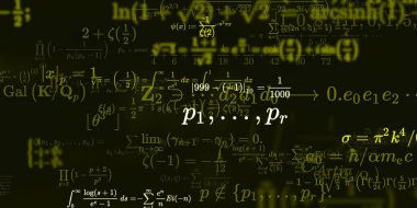 Formüllü matematik arkaplanı, kusursuz illüstrasyon   