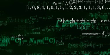 Formüllü matematik arkaplanı, kusursuz illüstrasyon   