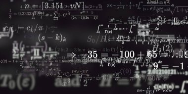 Formüllü matematik arkaplanı, kusursuz illüstrasyon   