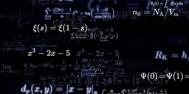 Formüllü matematik arkaplanı, kusursuz illüstrasyon   