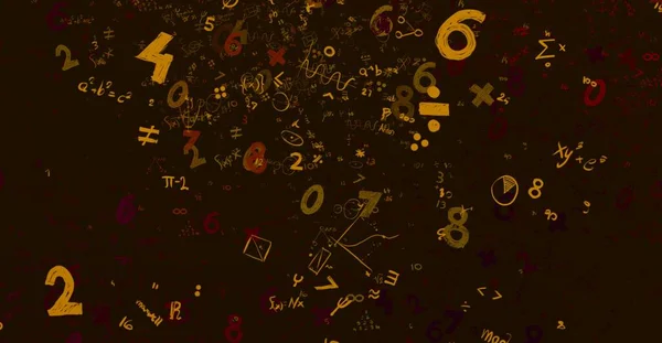 Math Illustration Abstract Background Numbers Copy Space — Stock Photo, Image