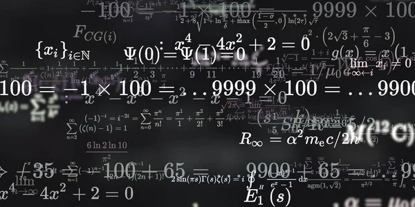 Mathematics background with formulas, seamless illustration