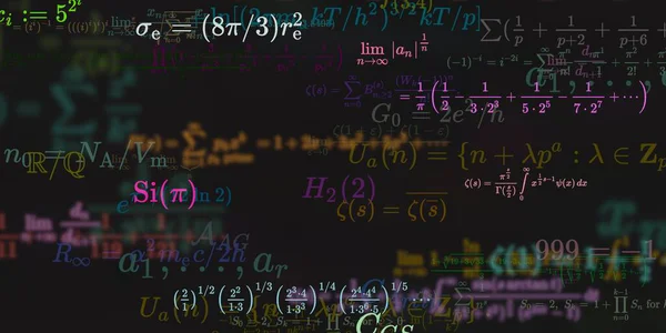 Sfondo Matematico Con Formule Illustrazione Senza Soluzione Continuità — Foto Stock