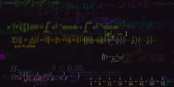 Formação Matemática Com Fórmulas Ilustração Perfeita Padrão Abstrato Com Símbolos — Fotografia de Stock