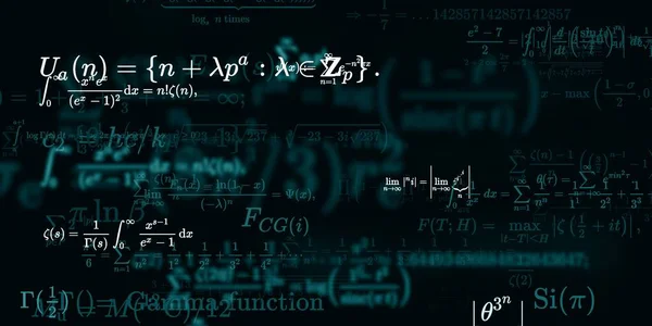 Formação Matemática Com Fórmulas Ilustração Perfeita Padrão Abstrato Com Símbolos — Fotografia de Stock