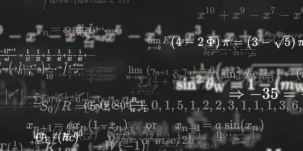 Historia Matemática Con Fórmulas Ilustración Perfecta Modelo Abstracto Con Símbolos — Foto de Stock