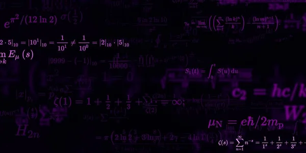 Sfondo Matematico Con Formule Illustrazione Senza Soluzione Continuità Modello Astratto — Foto Stock