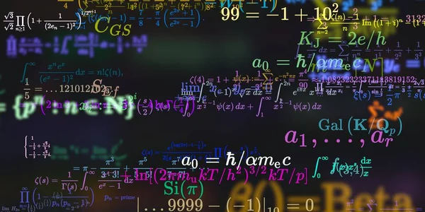 Formação Matemática Com Fórmulas Ilustração Perfeita — Fotografia de Stock