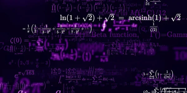 Formação Matemática Com Fórmulas Ilustração Perfeita Padrão Abstrato Com Símbolos — Fotografia de Stock