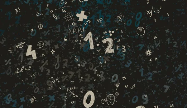数学だ 2番目のイラスト 抽象的な背景と数字 コピースペース — ストック写真