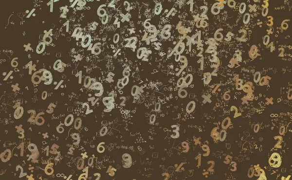 Wiskunde Illustratie Abstracte Achtergrond Met Getallen Kopieer Ruimte — Stockfoto