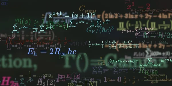 Sfondo Matematico Con Formule Illustrazione Senza Soluzione Continuità — Foto Stock