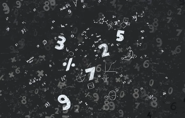 Math Ilustración Abstract Background Numbers Copy Space — Foto de Stock