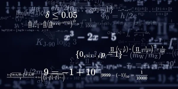 Historia Matemática Con Fórmulas Ilustración Perfecta — Foto de Stock