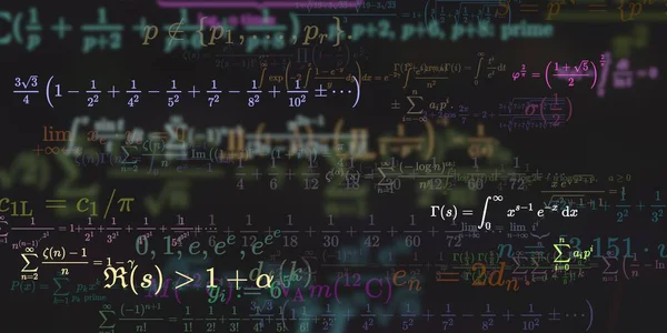 Sfondo Matematico Con Formule Illustrazione Senza Soluzione Continuità — Foto Stock