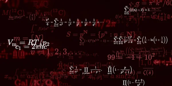 Sfondo Matematico Con Formule Illustrazione Senza Soluzione Continuità — Foto Stock