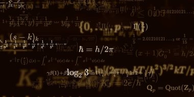 Formüllü matematik arkaplanı, kusursuz illüstrasyon   