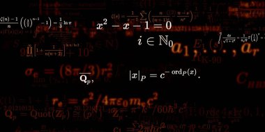 Formüllü matematik arkaplanı, kusursuz illüstrasyon   