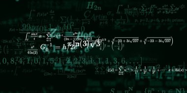 Formüllü matematik arkaplanı, kusursuz illüstrasyon   
