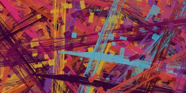 Soyut arka plan sanatı. 2D çizim. Etkileyici yağlı boya resim. Tuvalde fırça darbeleri. Modern sanat. Çok renkli arkaplan. Çağdaş sanat. İfade. Sanatsal dijital palet.