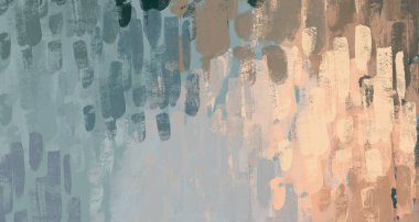 Soyut arka plan sanatı. 2D çizim. Etkileyici yağlı boya resim. Tuvalde fırça darbeleri. Modern sanat. Çok renkli arkaplan. Çağdaş sanat. İfade. Sanatsal dijital palet.