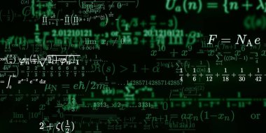 Formüllü matematik arkaplanı, kusursuz illüstrasyon   