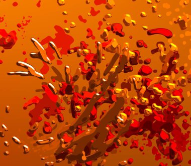 Soyut arka plan sanatı. 3 boyutlu illüstrasyon. Tuvalde fırça darbeleri. Çok renkli arkaplan. Çağdaş sanat. Sanatsal dijital palet.