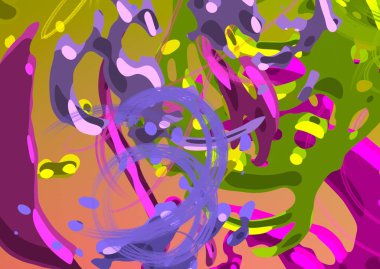 Soyut arka plan sanatı. 3 boyutlu illüstrasyon. Tuvalde fırça darbeleri. Çok renkli arkaplan. Çağdaş sanat. Sanatsal dijital palet.