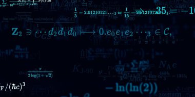 Formüllü matematik arkaplanı, kusursuz illüstrasyon   