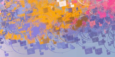 Soyut arka plan sanatı. 2D çizim. Etkileyici yağlı boya resim. Tuvalde fırça darbeleri. Modern sanat. Çok renkli arkaplan. Çağdaş sanat. İfade. Sanatsal dijital palet.