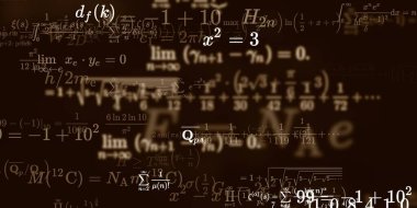 Formüllü matematik arkaplanı, kusursuz illüstrasyon   