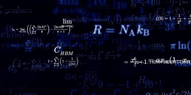 Formüllü matematik arkaplanı, kusursuz illüstrasyon   