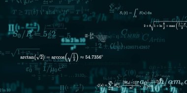 Formüllü matematik arkaplanı, kusursuz illüstrasyon   