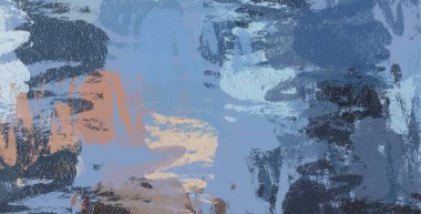 Soyut arka plan sanatı. 2D çizim. Etkileyici yağlı boya resim. Tuvalde fırça darbeleri. Modern sanat. Çok renkli arkaplan. Çağdaş sanat. İfade. Sanatsal dijital palet.