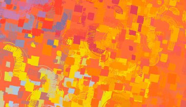 Soyut arka plan sanatı. 2D çizim. Etkileyici yağlı boya resim. Tuvalde fırça darbeleri. Modern sanat. Çok renkli arkaplan. Çağdaş sanat. İfade. Sanatsal dijital palet.