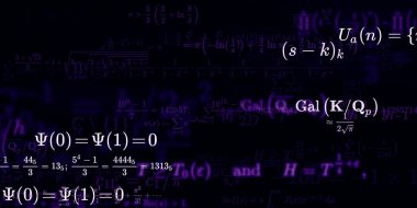 Formüllü matematik arkaplanı, kusursuz illüstrasyon   