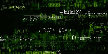 Formüllü matematik arkaplanı, kusursuz illüstrasyon   