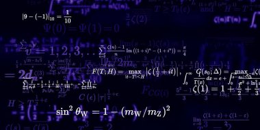 Formüllü matematik arkaplanı, kusursuz illüstrasyon   