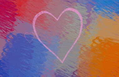 Soyut arka plan sanatı. 2D çizim. Etkileyici yağlı boya resim. Tuvalde fırça darbeleri. Modern sanat. Çok renkli arkaplan. Çağdaş sanat. İfade. Sanatsal dijital palet.