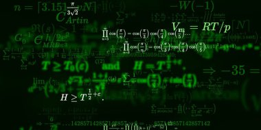 Formüllü matematik arkaplanı, kusursuz illüstrasyon   