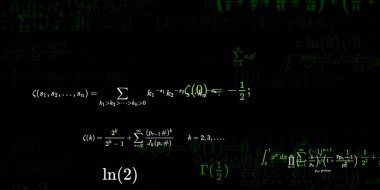 Formüllü matematik arkaplanı, kusursuz illüstrasyon   