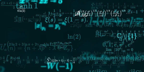 Formüllü Matematik Geçmişi Kusursuz Çizimler Renkli Sembollü Soyut Desen — Stok fotoğraf