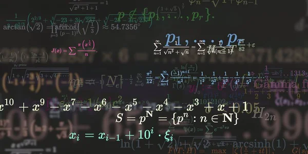 Formação Matemática Com Fórmulas Ilustração Perfeita — Fotografia de Stock