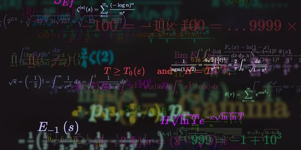 Formação Matemática Com Fórmulas Ilustração Perfeita — Fotografia de Stock